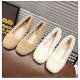 2023 Designer's New Winter High-heeled Shoes with Lambswool Curly Plush Banquet with One Pedal and Thick Bottom Shoes for Women LANFUBEISI