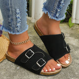 Soft Sole Cork Birken Slippers Women 2023 Summer Mules Beach Sandals Woman Plus Size 43 Leopard Print Outdoor Slides Flip Flops LANFUBEISI