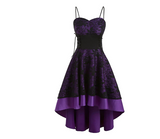 LANFUBEISI   Plus Size Halloween Dress Women Gothic Front Strappy Bat Print High Waist Mini Cami Dress Sleeveless Casual Dress Femme LANFUBEISI