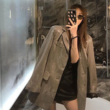 Lucyever Korean Fashion Shiny Sequin Blazer Women Luxury Bling Bling Long Sleeve Jacket Woman Streetwear Temperament Loose Coat LANFUBEISI
