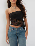 y2k Strapless Corset Tops Summer Black Off Shoulder Tanks Women Sleeveless Tube Top Sexy Skinny Fit Bustier Clothes LANFUBEISI