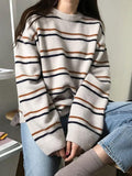 LANFUBEISI - New Student Striped Sweater
