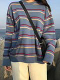 LANFUBEISI - New Student Striped Sweater LANFUBEISI