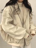 LANFUBEISI - Reversible Oversize Fleece Hooded Jacket LANFUBEISI