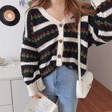 teacher outfits Autumn New Korean Style Internet Celebrity Retro Thin Sweater Women's Autumn and Winter Loose Lazy Style Knitted Cardigan Coat