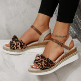 LANFUBEISI Summer Mix Color Platform Sandals Women Comfort Med Heels Espadrille Shoes Woman Ankle Buckle Wedges Sandalias De Mujer LANFUBEISI