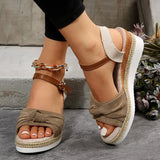 LANFUBEISI Summer Mix Color Platform Sandals Women Comfort Med Heels Espadrille Shoes Woman Ankle Buckle Wedges Sandalias De Mujer LANFUBEISI