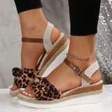 LANFUBEISI Summer Mix Color Platform Sandals Women Comfort Med Heels Espadrille Shoes Woman Ankle Buckle Wedges Sandalias De Mujer LANFUBEISI