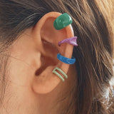 Fashion Punk Butterfly Elf Ear Clip 2023 Trendy Design Liquid Metal Wing Ear Cuff No Piercing Earrings for Women Girls Jewelry LANFUBEISI
