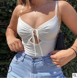 Ladies Sexy Blouse Solid Color Sling Strap Style Halter Fashion Comfortable Breathable T Shirt Top  y2k top women clothing LANFUBEISI