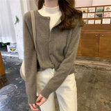 Cashmere Sweater Cardigan Women Single Breasted Long Sleeve Elegant Vintage Jumper Solid Wool Knitted Autumn Winter Outwear X452 LANFUBEISI