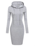 Ladies Dress Autumn Women Hooded Dresses Hoodies Women Sweatshirts Women Hoodies Dress Tops Ladies Clothing LANFUBEISI