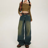 dress to impress outfits American Retro Nostalgic Low Waist Loose Wide Leg Pants Autumn and Winter New Straight Jeans Womens Trousers Lengthened