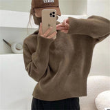 2000s fashion Japanese Style Retro Pile Turtleneck Sweater Women's Loose Lazy Outer Wear Niche Autumn and Winter New Soft Glutinous Style Pullover Top