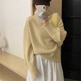 2000s fashion Autumn and Winter Korean Style Turtleneck Sweater Women's New Loose All-Match Pullover Solid Color Sweater Inner Lazy Top Women