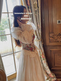 cybergoth dress to impress Autumn New French Retro Court Style round Neck Bubble Long Sleeve Princess Dress Fairy Dress