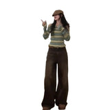 leapord halloween outfit Spring Gentle Wear Women's Korean Style Fashionable Striped Suspender Top Jeans Two-Piece Set