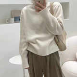 2000s fashion Japanese Style Retro Pile Turtleneck Sweater Women's Loose Lazy Outer Wear Niche Autumn and Winter New Soft Glutinous Style Pullover Top