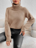 fall fashion Women's Fashion Turtleneck Sweater Outer Wear Solid Color Loose Slimming Versatile Basic Sweater