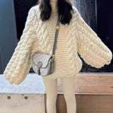 fall outfits 2024 Spring and Autumn Fashion Elegant round Neck Bell Sleeve Knitted Sweater Loose All-Match Top