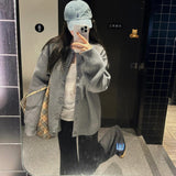 trending fall outfits Gray Lazy Sweater Coat Autumn and Winter Women's Early Autumn Chic Top Korean Style Sweater