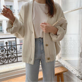 discover style ideas Thick Sweater Coat for Women Early Autumn New Loose Lazy Casual Korean Style Long Sleeve Knitted Cardigan