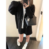 grunge outfits Chocolate Maillard Lazy Hanging Fashion Trendy Sweater Coat Women's Thickened Loose Knitted Cardigan Autumn and Winter