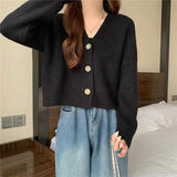 datenight fall outfits Korean Gentle Style Solid Color Simple Sweater Women's Coat Spring and Autumn Slim Slimming Short Knitted Cardigan