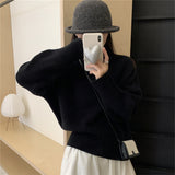 2000s fashion Autumn and Winter Korean Style Turtleneck Sweater Women's New Loose All-Match Pullover Solid Color Sweater Inner Lazy Top Women