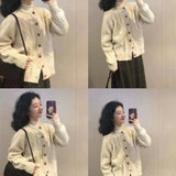 trending fall outfits Twist Cardigan Sweater Coat Women's Autumn and Winter Lazy Loose Sweater Soft Glutinous Top