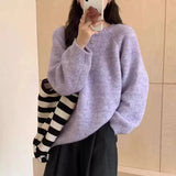 frat outfits Women's Thick Sweater Autumn and Winter New Korean Style Mid-Length Sweater Loose Lazy Style Soft Glutinous Long Sleeve Top