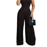 leapord halloween outfit Women's Flared Pants Four Seasons Elastic Waist Straight Trousers