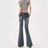 men’s fall fashion American Retro Hot Girl Low Waist Skinny Jeans Women's Y2g High Street Slim Slimming Mop Long Pants