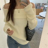 Lanfubeisi fashion outfits off-Shoulder off-Shoulder Sweater Women's Clothing Autumn and Winter New High-Grade Wear Sweater Women's Bottoming Underwear