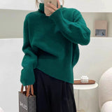 2000s fashion Japanese Style Retro Pile Turtleneck Sweater Women's Loose Lazy Outer Wear Niche Autumn and Winter New Soft Glutinous Style Pullover Top