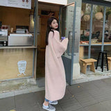 business casual outfits Autumn and Winter New Hepburn Style Net Red Sweater Cardigan Women's Lazy Style Niche Women's Mid-Length Coat