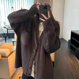 grunge outfits Chocolate Maillard Lazy Hanging Fashion Trendy Sweater Coat Women's Thickened Loose Knitted Cardigan Autumn and Winter