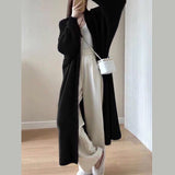 business casual outfits Lazy Style Mid-Length over-the-Knee Anti-Mink Velvet Sweater plus Size Autumn and Winter New Loose Knitted Cardigan Coat for Women