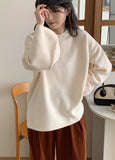 frat outfits Autumn and Winter New Large Style Lazy Style Pullover Sweater Top Korean Chic Loose round Neck Sweater for Women