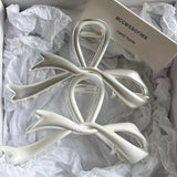 2024 Hot Metal Claw Bow Knot Metal Shark Clip Silver Hair Claw Style Advanced Versatile Back Head Spoon Hair Ornament Headwear LANFUBEISI