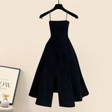 Autumn and Winter Fashion Women's Set New Korean Design Knitted Sweater Casual Strap Skirt Elegant Women's Two Piece Set LANFUBEISI