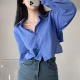 LANFUBEISI Women Shirt Blouse Casual Sun Protection Long Sleeve Top Outerwear Thin Female Chiffon Loose Cardigan