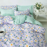 LANFUBEISI Floral Bedding Set with Duvet Cover No Filling Flat Sheet with Pillowcases 2024 New Kids Queen Full Size Boys Girls Bed Linen LANFUBEISI