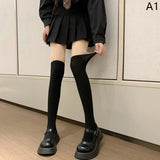 Sexy Patchwork Color Women Pantyhose Tights Fake Stockings Thighs High Stocking Black Color Silk Socks Japanese Style JK Sock LANFUBEISI