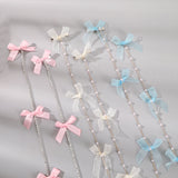 Bow Cute Hairpin Pink Blue Fashion Hair Clips Word Clip For Girls Sweet Travel Styling Tools Hair Accessories Korean Headwear LANFUBEISI