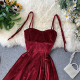 YuooMuoo Chic Fashion Sexy Straps Mini Dress Women High Waist Y2K Christmas Red Party Dress Korean Streetwear Autumn Vestidos LANFUBEISI