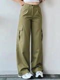 运费8 Y2K Women Vintage Cargo Pants Streetwear Techwear Korean Harajuku Parachute Pants Beige Sweatpants Wide Leg Joggers Trousers LANFUBEISI