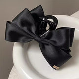 LANFUBEISI Large Black Fabric Bow Grab Hair Clips Women's New Korean Style Hairpin Fashion Shark Cawl Clips Girls Hair Accessories LANFUBEISI