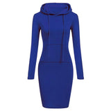 Ladies Dress Autumn Women Hooded Dresses Hoodies Women Sweatshirts Women Hoodies Dress Tops Ladies Clothing LANFUBEISI