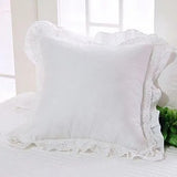 Hot Luxury Cushion cover Lace European embroidery ruffle pillow cover handmade bedding pillowcase sofa cushion christmas pillow LANFUBEISI